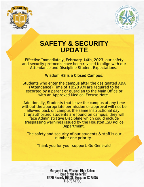 Campus Safety and Security Update